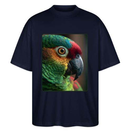 Colorful Parrot Close-Up Design - Stanley/Stella Blaster Oversized T-Shirt 