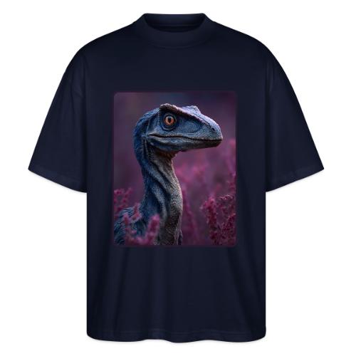 Blue Velociraptor Portrait Design - Stanley/Stella Blaster Oversized T-Shirt 