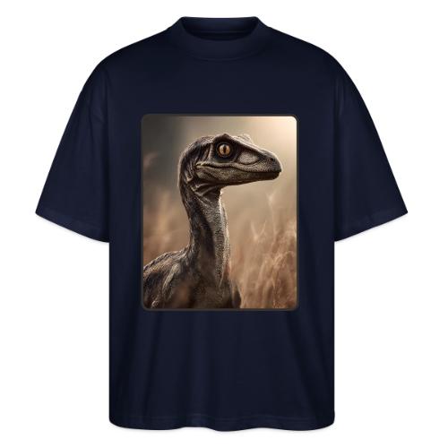 Velociraptor Feathered Portrait Design - Stanley/Stella Blaster Oversized T-Shirt 