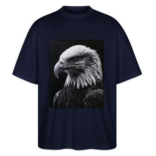 Black White Bald Eagle Design - Stanley/Stella Blaster Oversized T-Shirt 