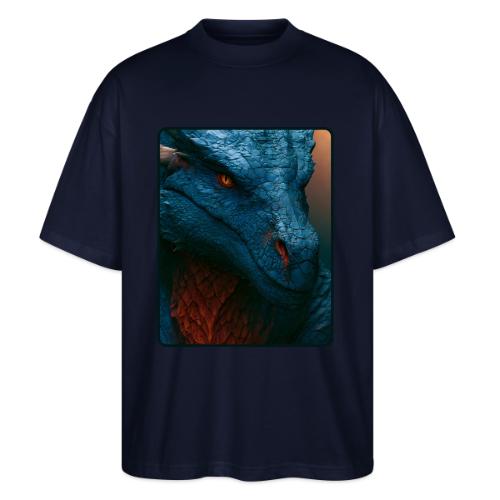 Turquoise Dragon Fire Eye Design - Stanley/Stella Blaster Oversized T-Shirt 