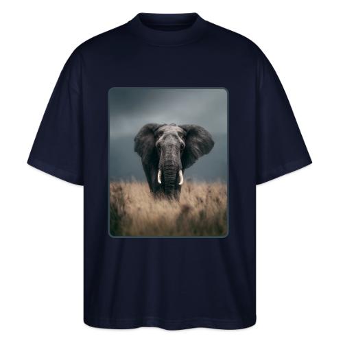 Majestic African Elephant Portrait Design - Stanley/Stella Blaster Oversized T-Shirt 