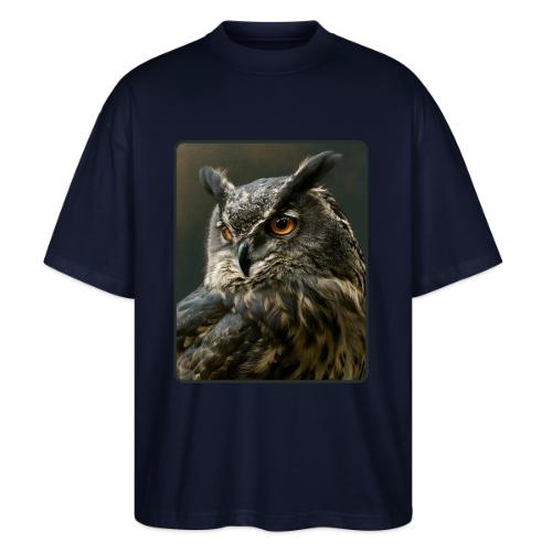 Eurasian Eagle Owl Portrait Design - Stanley/Stella Blaster Oversized T-Shirt 