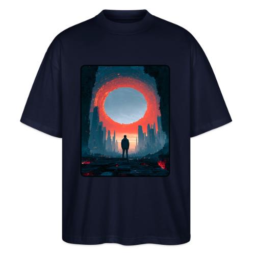 Cosmic Portal Future City Design - Stanley/Stella Blaster Oversized T-Shirt 