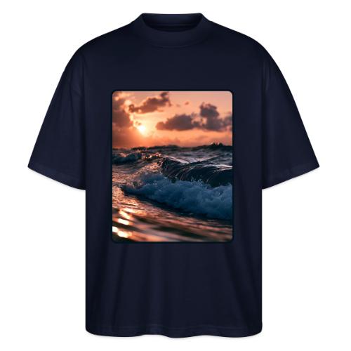Golden Sunset Ocean Wave - Stanley/Stella Blaster Oversized T-Shirt 
