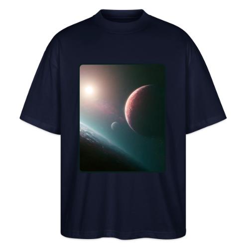 Deep Space Planet Horizon Art - Stanley/Stella Blaster Oversized T-Shirt 