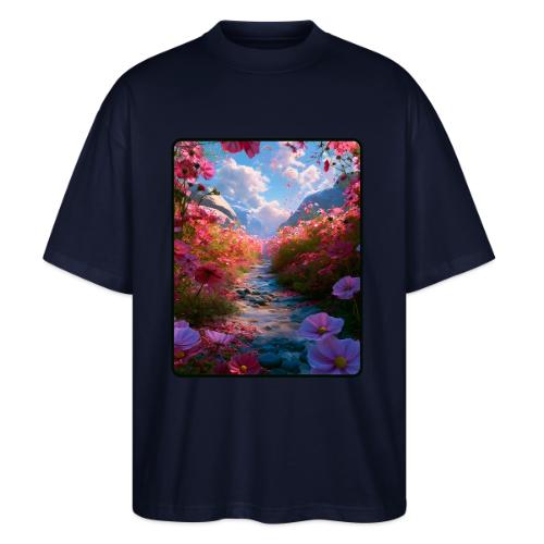 Dreamy Cosmos Valley Landscape Art - Stanley/Stella Blaster Oversized T-Shirt 