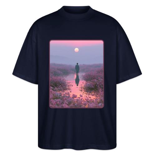 Ethereal Sunset Flower Field Art - Stanley/Stella Blaster Oversized T-Shirt 