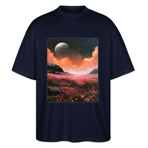 Moonlit Fantasy Flower Landscape - Stanley/Stella Blaster Oversized T-Shirt 