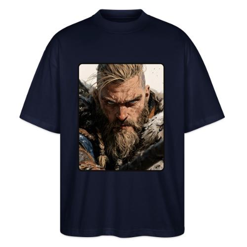Fierce Viking Warrior Portrait - Stanley/Stella Blaster Oversized T-Shirt 