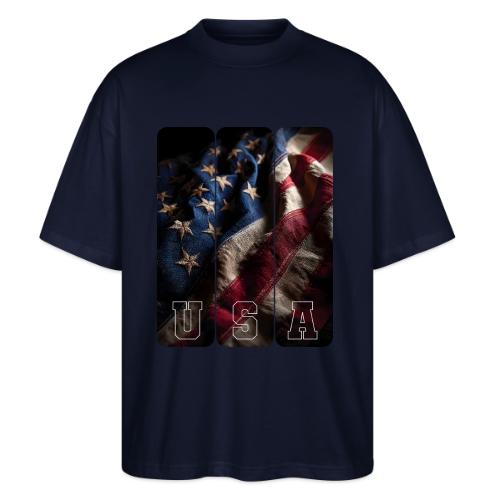 USA: Worn Stars and Stripes - Stanley/Stella Blaster Oversized T-Shirt 