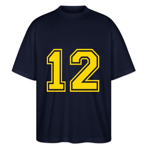 Number 12 in a classic athletic collegiate font - Stanley/Stella Blaster Oversized T-Shirt 