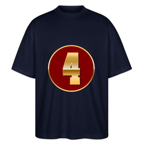 Number 4 in Gold Varsity Font - Stanley/Stella Blaster Oversized T-Shirt 