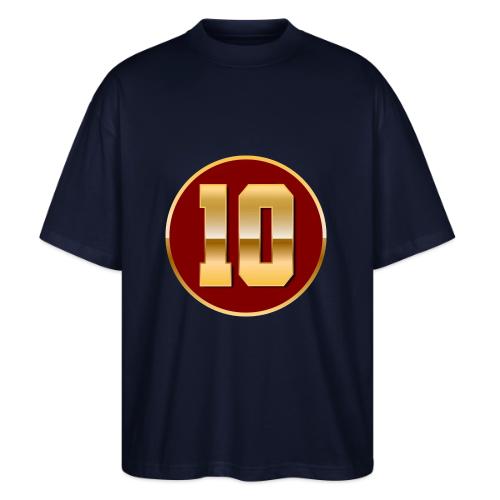 Number 10 in Gold Varsity Font - Stanley/Stella Blaster Oversized T-Shirt 