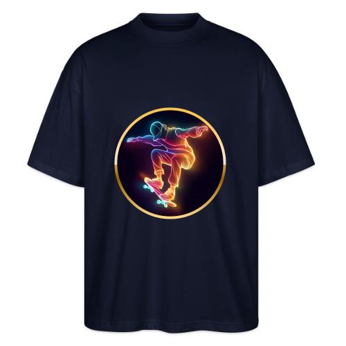 Skateboarding: Midnight Neon Skater - Stanley/Stella Blaster Oversized T-Shirt 