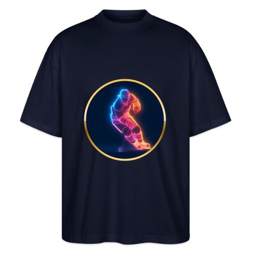 Hockey: Neon Hockey Sketch - Stanley/Stella Blaster Oversized T-Shirt 