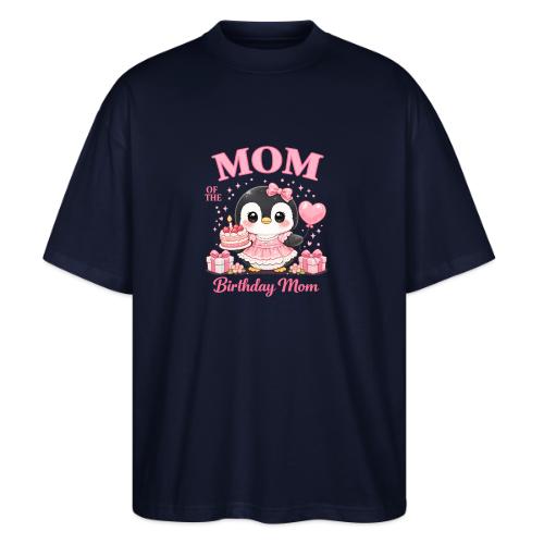 Cute Penguin Birthday Mom Kawaii Cake Balloon Gift - Stanley/Stella Blaster Oversized T-Shirt 