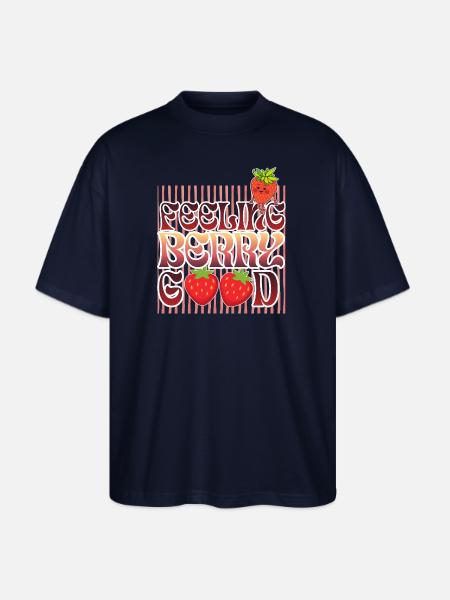 Feeling Berry Good - Stanley/Stella Blaster Oversized T-Shirt - french navy