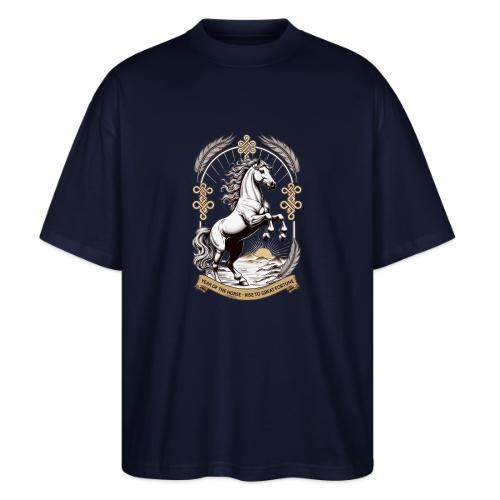 Year of the Horse Rearing T Shirt, Lunar New Year - Stanley/Stella Blaster Oversized T-Shirt 