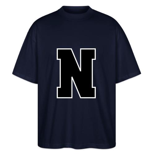 Varsity Letter N Athletic Font Graphic - Stanley/Stella Blaster Oversized T-Shirt 