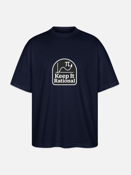 Keep It Rational Patch - Stanley/Stella Blaster Oversized T-Shirt - french navy