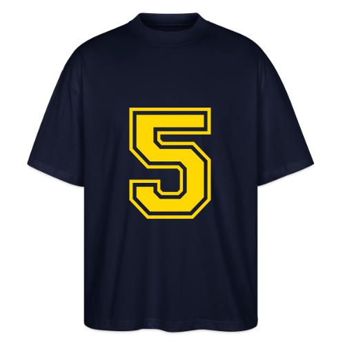 Number 5 in a classic athletic collegiate font - Stanley/Stella Blaster Oversized T-Shirt 