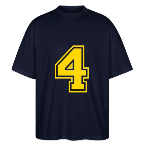 Number 4 in a classic athletic collegiate font - Stanley/Stella Blaster Oversized T-Shirt 