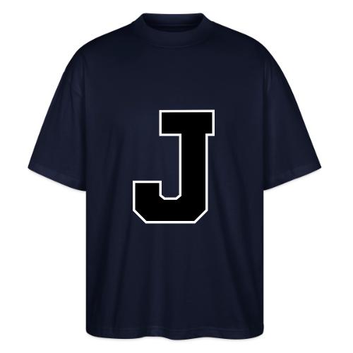 Varsity Letter J Athletic Alphabet Graphic - Stanley/Stella Blaster Oversized T-Shirt 