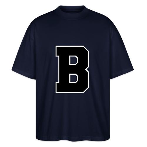 Varsity Letter B Athletic Alphabet Graphic - Stanley/Stella Blaster Oversized T-Shirt 