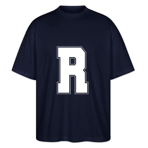 White Letter R – Varsity Alphabet Monogram - Stanley/Stella Blaster Oversized T-Shirt 