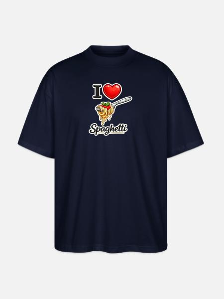 I Love Spaghetti Icon - Stanley/Stella Blaster Oversized T-Shirt - french navy
