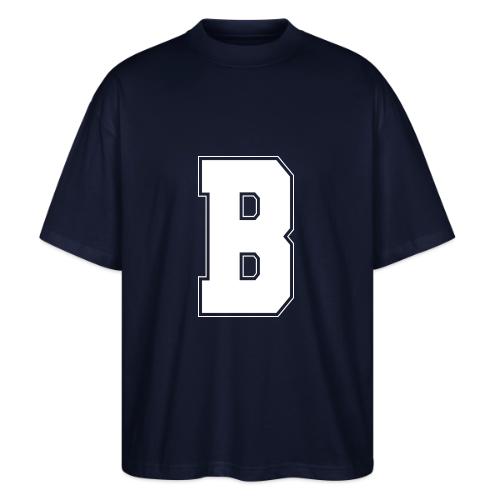 White Letter B – Varsity Alphabet Monogram - Stanley/Stella Blaster Oversized T-Shirt 