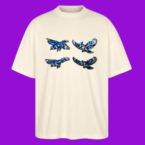 Silver Blue Jay Flight Stages - Stanley/Stella Blaster Oversized T-Shirt 
