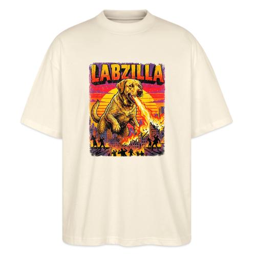 Labzilla Giant Yellow Labrador Monster Tee - Stanley/Stella Blaster Oversized T-Shirt 