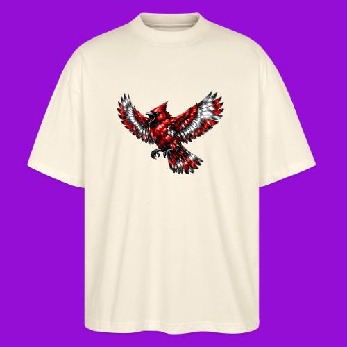 Silver Cardinal in Flight - Stanley/Stella Blaster Oversized T-Shirt 