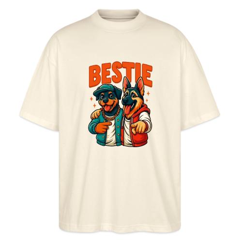 Hip Hop Dog Besties Shirt for Friends & Pet Lovers - Stanley/Stella Blaster Oversized T-Shirt 