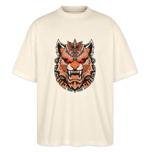 Tribal Demon Wolf Mask - Stanley/Stella Blaster Oversized T-Shirt 