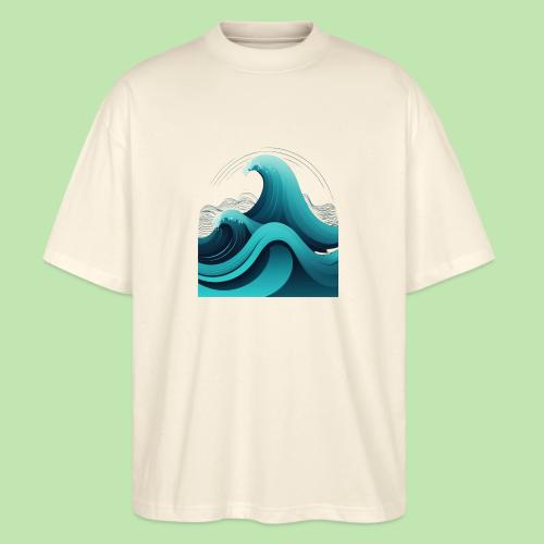 Dynamic Ocean Wave Illustration - Stanley/Stella Blaster Oversized T-Shirt 
