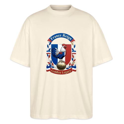 France Rooster Reign T-Shirt, Tricolore Pride Gift - Stanley/Stella Blaster Oversized T-Shirt 