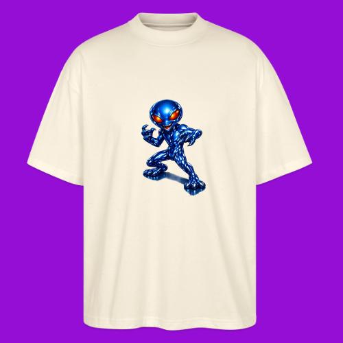 Angry Blue Alien - Stanley/Stella Blaster Oversized T-Shirt 