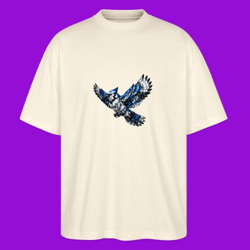 Silver Blue Jay in Flight - Stanley/Stella Blaster Oversized T-Shirt 