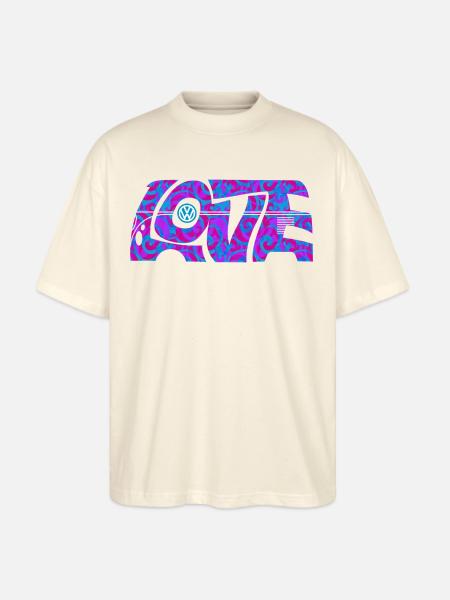 Volkswagen VW T1 Camper Love With VW logo - Stanley/Stella Blaster Oversized T-Shirt  - natural raw