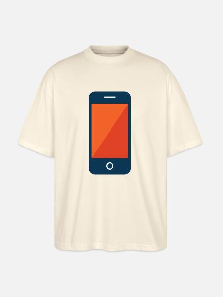 smart phone - Stanley/Stella Blaster Oversized T-Shirt - natural raw