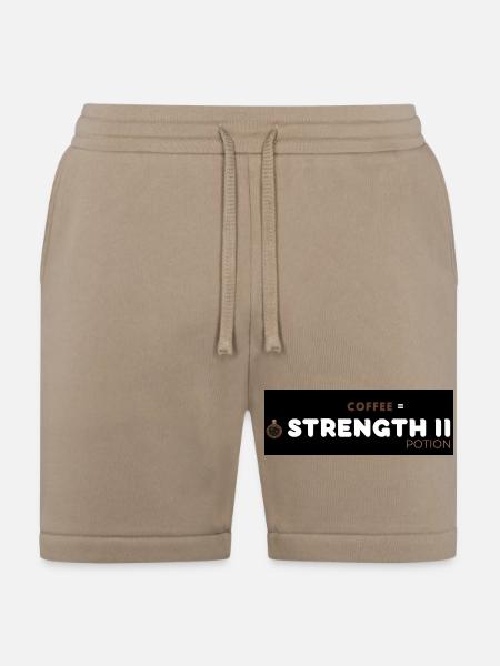Coffee Strength Motivation Design - Bella + Canvas Unisex Short - tan