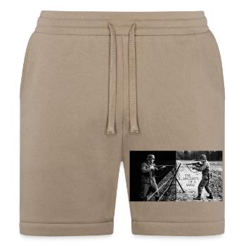 Split Screen War Smile - Bella + Canvas Unisex Short - tan - Front