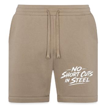 No Short Cuts in Steel - Bella + Canvas Unisex Short - tan - Front