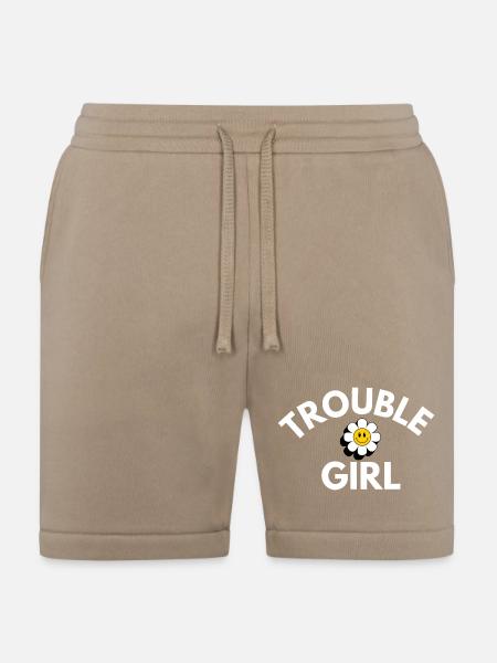 Trouble Girl Daisy Smile - Bella + Canvas Unisex Short - tan