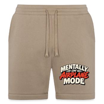 Mentally On Airplane Mode - Bella + Canvas Unisex Short - tan - Front