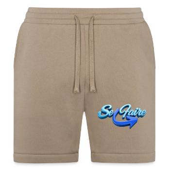 Sea Faire Retro 3D Script Arrow - Bella + Canvas Unisex Short - tan - Front