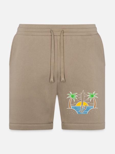 Beach Water Sports Windsurfing - Bella + Canvas Unisex Short - tan